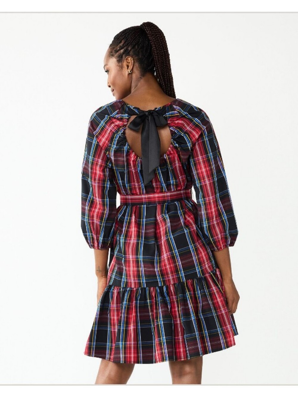 NWT Draper James RSVP plaid dress Christmas Party Back To School Size S Small - Picture 2 of 9